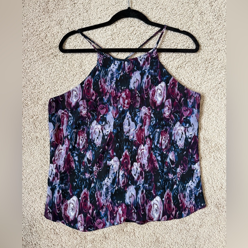 RW&CO. Floral Blouse - Purple and Black